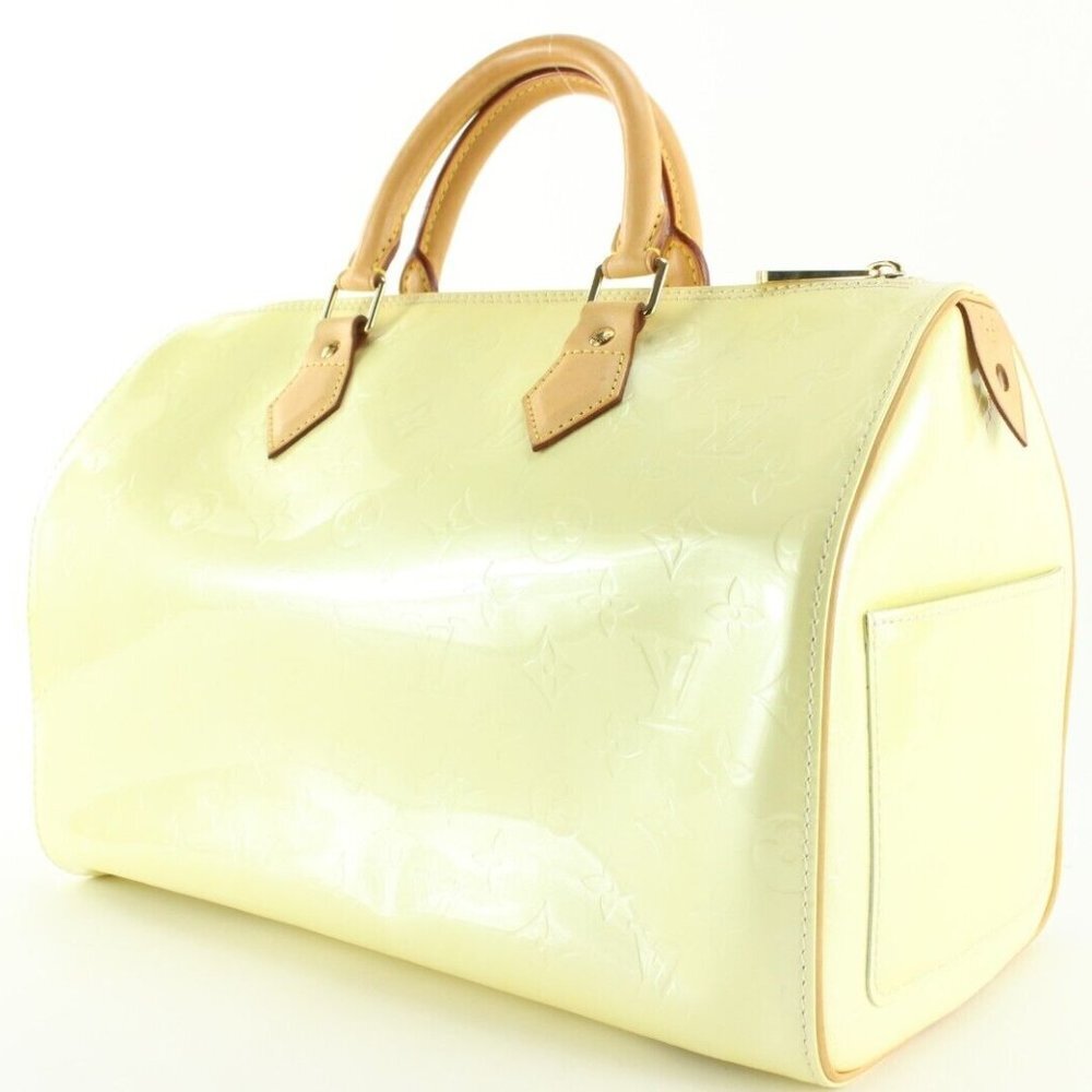 Louis Vuitton Extremely Rare Perle Vernis Speedy 35 3LVJ1108